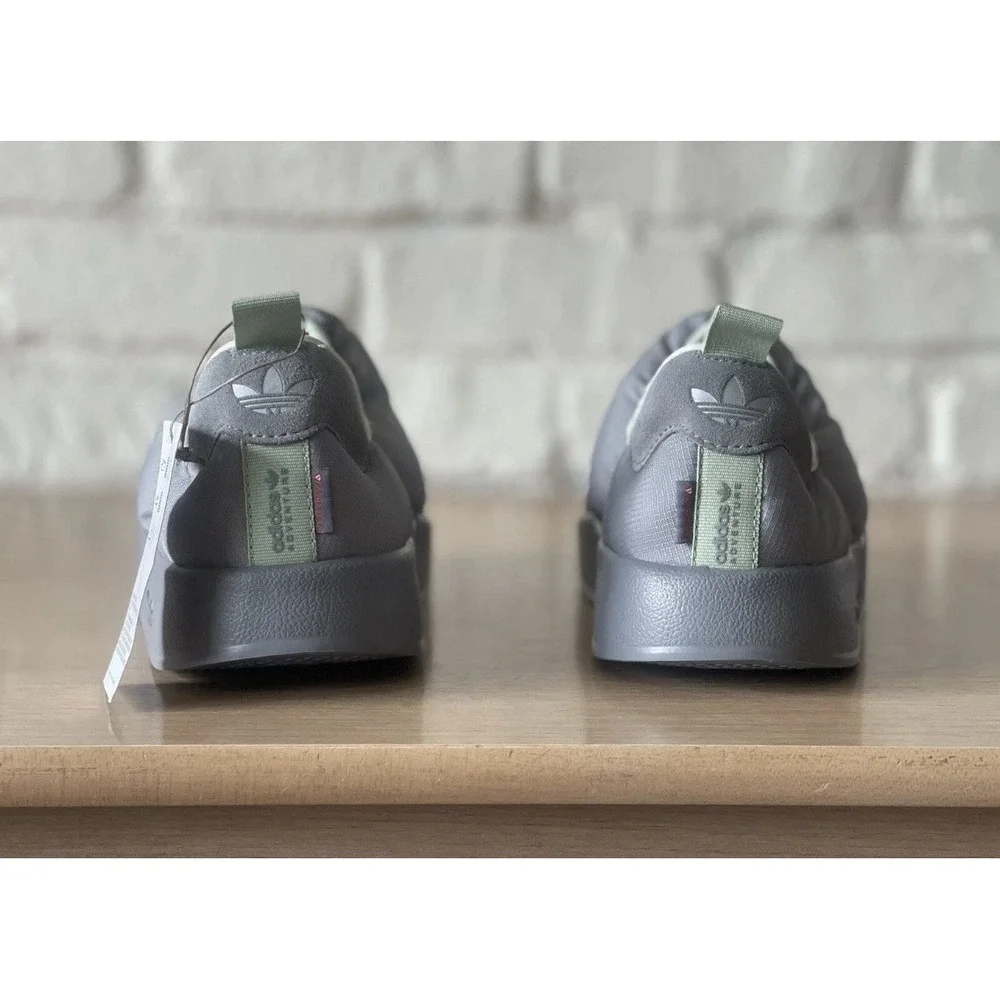 Men's Size 6 adidas Puffylette Shoes in Charcoal‎ Solid Grey/Linen Green GW9842